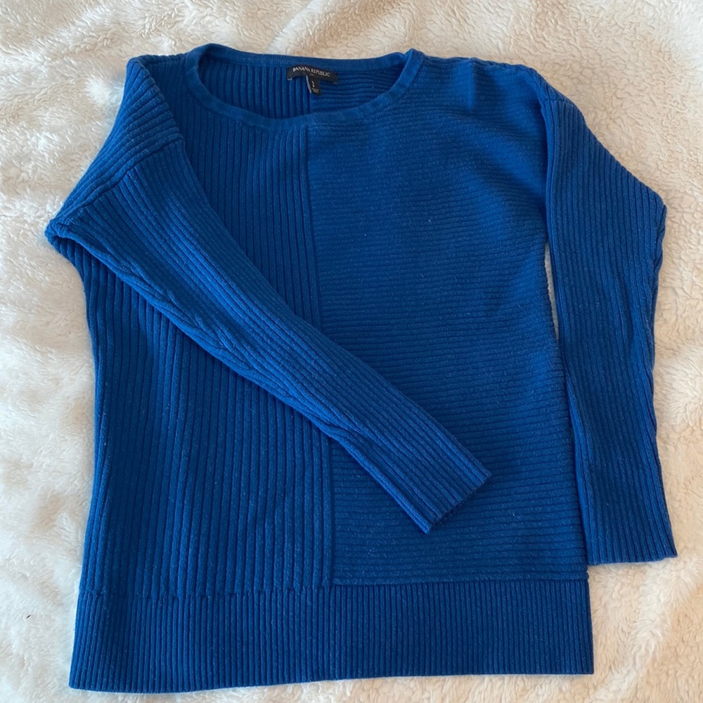 Banana Republic Factory | Blue Ribber Sweater, Small